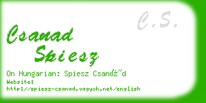 csanad spiesz business card